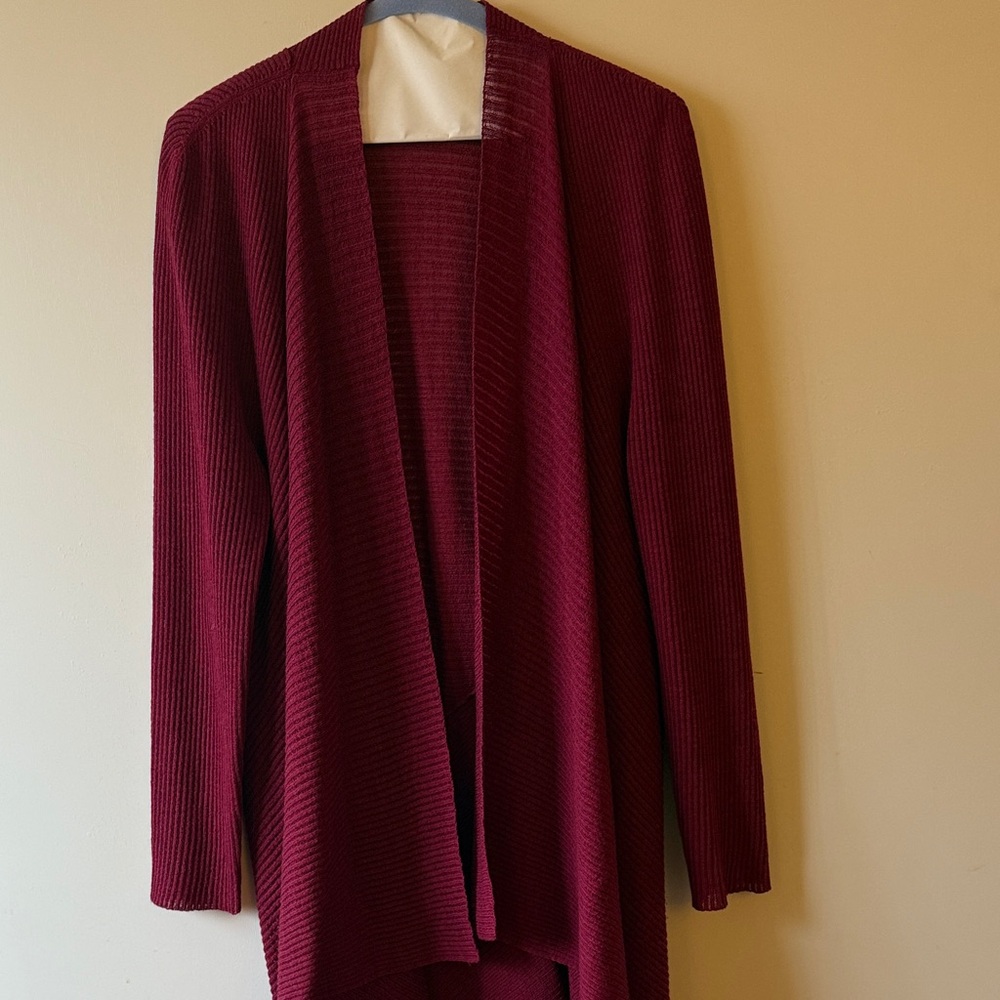 Eileen Fisher Rich Burgundy Cardigan